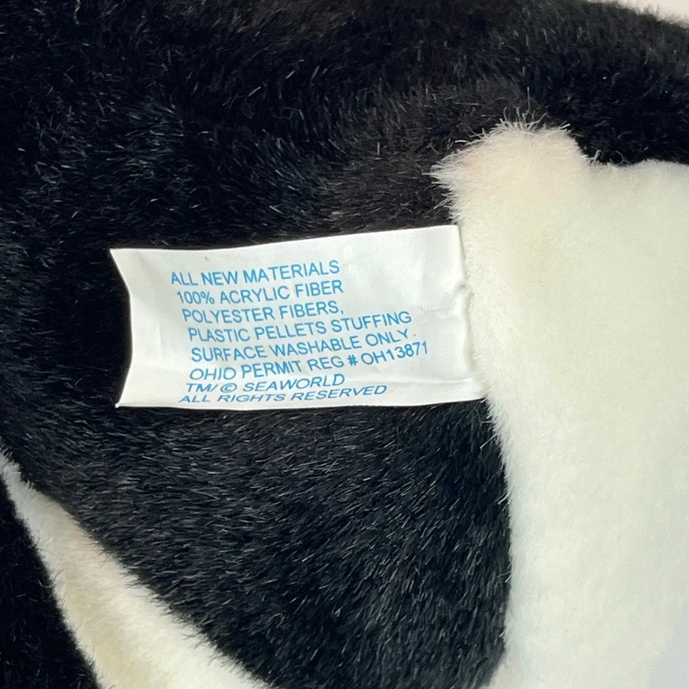 SeaWorld Emperor Penguin Plush Stuffed Animal Black White Yellow 9 Inch Souvenir